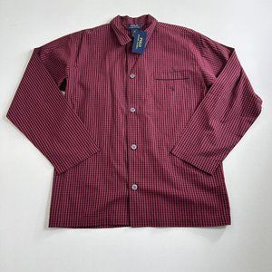 Polo Ralph Lauren 100% Cotton Woven Pajama Shirt (P513TR) RED/Black size medium‎